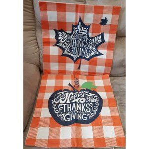 Happy Thanksgiving Throw Pillow Cover Set of 2